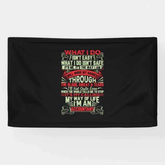 Accountant Gift | My Way Of Life Im An Accountant 横断幕 (横)