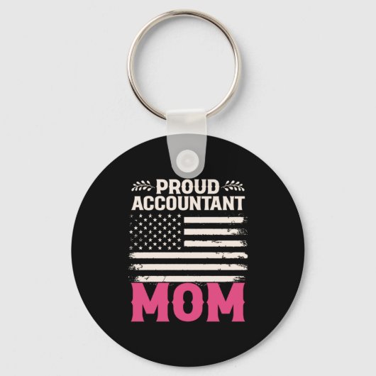 Accountant Gift | Proud Accountant Mom キーホルダー (正面)