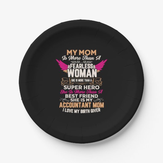 Accountant Gift | She Is My Accountant Mom ペーパープレート (正面)