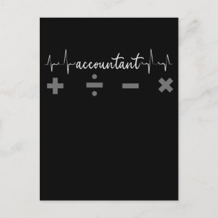 Accountant HeartbeatユーモアCPA簿記 ポストカード
