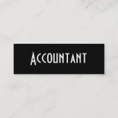 Accountant Iプロファイルカード スキニー名刺 (裏面)