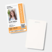 Accountant ID (フォト会社員黄色) バッジ (正面＆裏面)