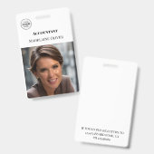 Accountant ID Photo Simple Logo Badge バッジ (正面＆裏面)