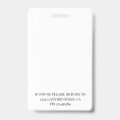 Accountant ID Photo Simple Logo Badge バッジ (裏面)