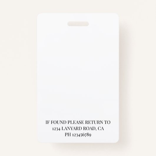 Accountant ID Photo Simple Logo Badge バッジ (裏面)