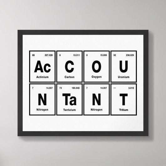 Accountant in Periodic Table Elementsポスター ポスター