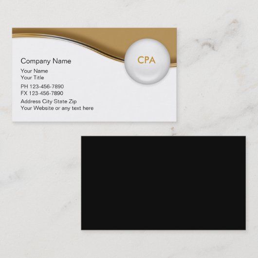 Accountant Indestructable Business Card 名刺 (正面/裏面)
