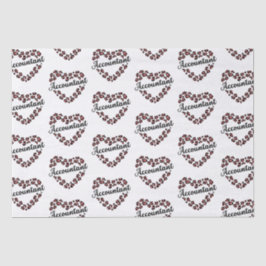 Accountant Leopardハートフレームホワイト 薄葉紙