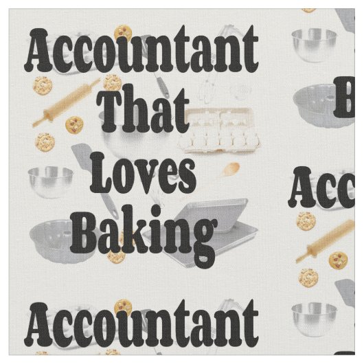Accountant Lovesベーキング ファブリック (クローズアップ)