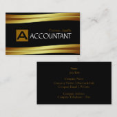 Accountant Monogram名刺 名刺 (正面/裏面)