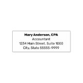 Accountant Name in Bold Job Title Return Address セルフインキングスタンプ (デザイン)