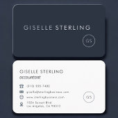 Accountant Navy Blue Professional 名刺