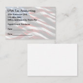 Accountant Patriotic Appointment Reminder 予約カード (正面/裏面)