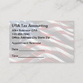 Accountant Patriotic Appointment Reminder 予約カード (正面)
