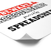 Accountant Powered By Spreadsheet | 会計 ポスター (角)