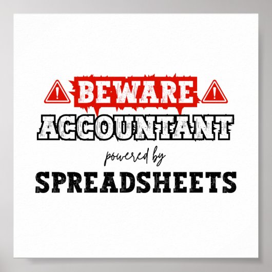 Accountant Powered By Spreadsheet | 会計 ポスター (正面)