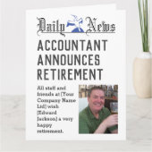 Accountant Retirement Card to Personalization カード (正面)