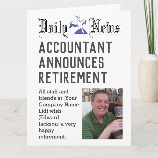 Accountant Retirement Card to Personalization カード (正面)