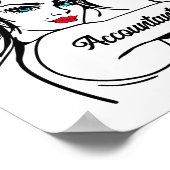 Accountant Rosie The Riveter Pin Up ポスター (角)