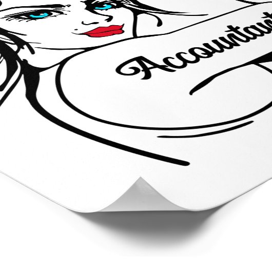 Accountant Rosie The Riveter Pin Up ポスター (角)