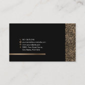 Accountant Services -金ゴールド番号パターン 名刺 (裏面)