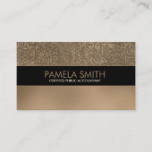 Accountant Services -金ゴールド番号パターン 名刺 (正面)