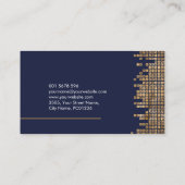 Accountant Services -金ゴールド番号パターン 名刺 (裏面)