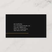 Accountant Services -金ゴールド番号ボタン 名刺 (裏面)