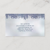 Accountant Services – 青い数字パターン 名刺 (裏面)