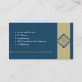 Accountant Services - Indigo Blue and Beige 名刺 (裏面)