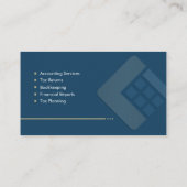 Accountant Services - Indigo Blue and Beige 名刺 (裏面)