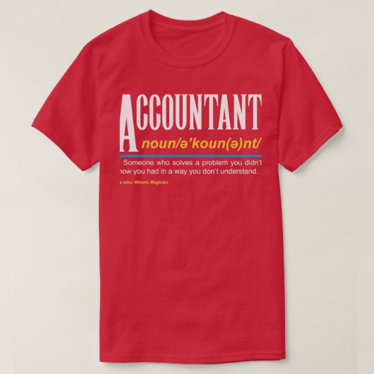 Accountant Someone Who Solves A Problem I Wizard Tシャツ (デザイン正面)
