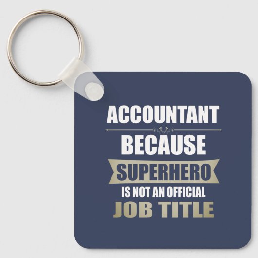 Accountant Superhero Novelty キーホルダー (正面)