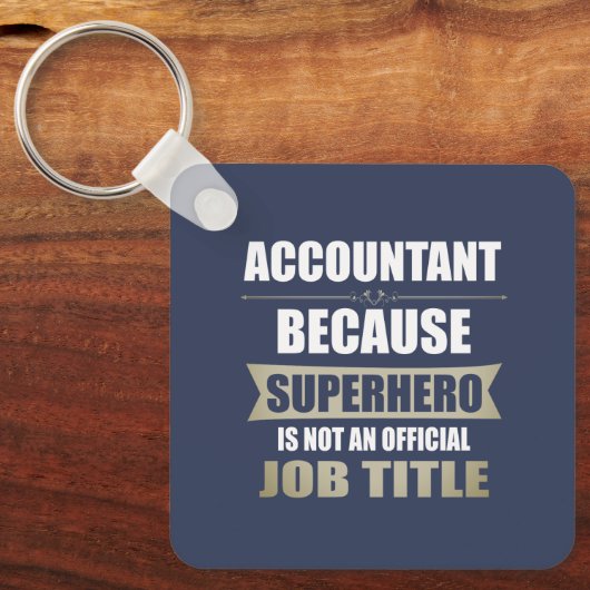 Accountant Superhero Novelty キーホルダー (正面)
