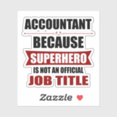 Accountant Superhero Novelty シール (シート)