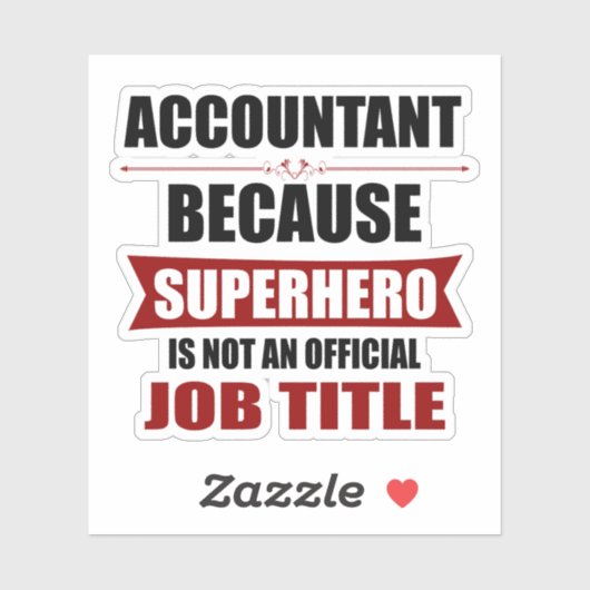 Accountant Superhero Novelty シール (シート)