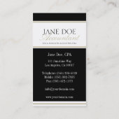 Accountant Tanスクリプト 名刺 (裏面)