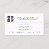 Accountant Tax モダン Return Agentのロゴ 名刺 (正面)