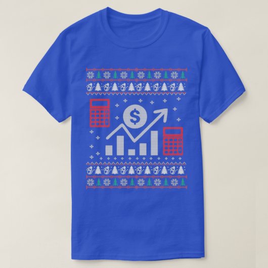 Accountant Ugly Christmas Sweater Gift Tシャツ (デザイン正面)