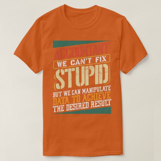 Accountant we canx27t修正愚かな会計3 tシャツ (デザイン正面)
