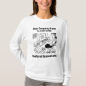 Accountant Working in the Office Cartoon Tシャツ (正面)
