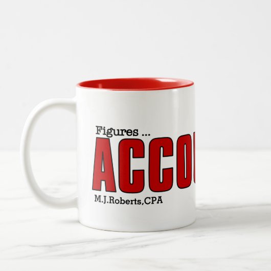 Accountant's Mug おもしろいカスタム遊 Words ツートーンマグカップ (左)