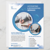 Accounting and Bookkeeping Service Flyer Template (正面)