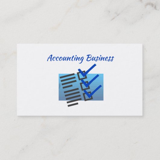 Accounting Bookkeeping  Custom Business  名刺 (裏面)