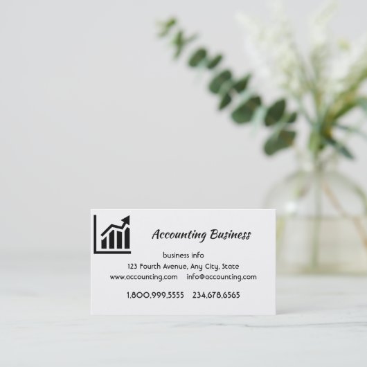 Accounting Bookkeeping  Custom Business  名刺 (スタンド正面)