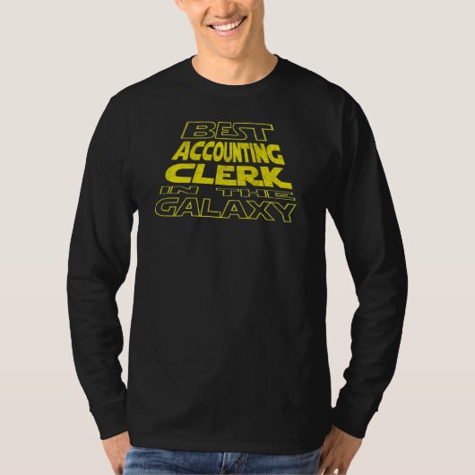 Accounting Clerk Space Backside Design Tシャツ (正面)