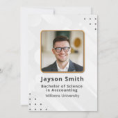 Accounting Graduation with Photo 招待状 (裏面)