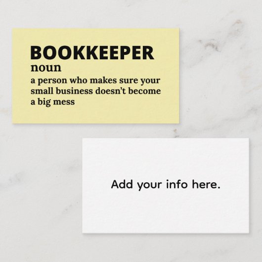 Accounting Ninja - Funny Job Meaning 名刺 (正面/裏面)