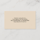 Accounting Services Business Card 名刺 (裏面)