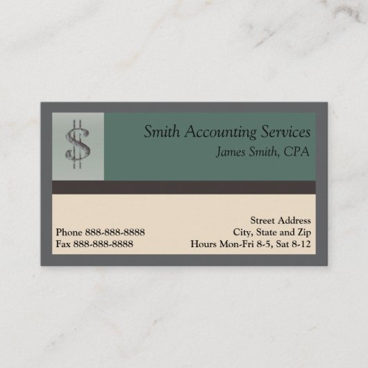 Accounting Services Business Card 名刺 (正面)